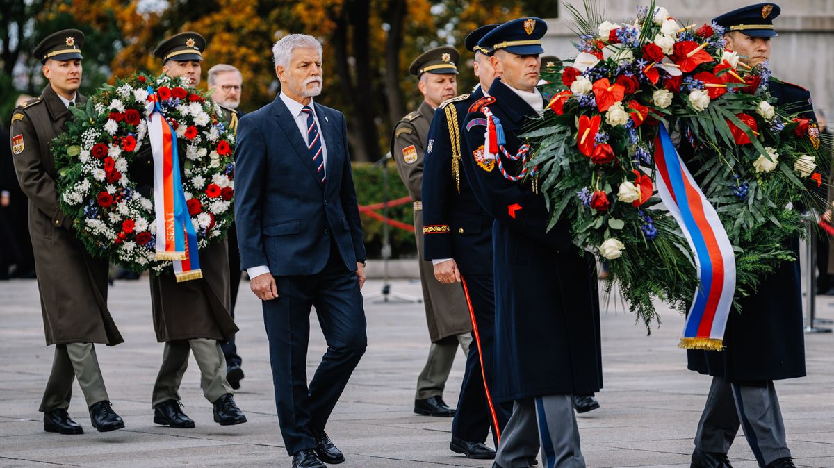 Obrazem: Pavel a Fiala položili věnec na Vítkově, Česko slaví 28. říjen